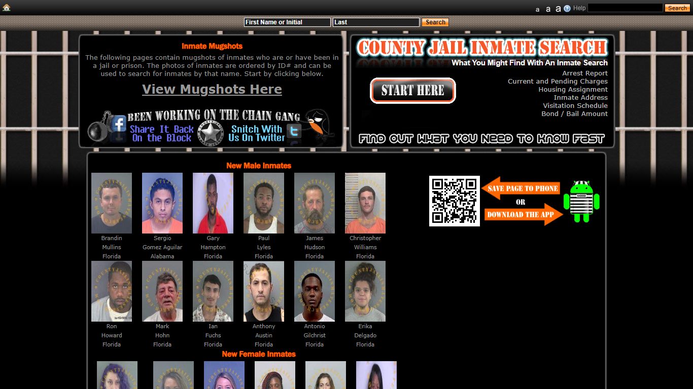 Recent Arrest Mugshots And Inmate Search
