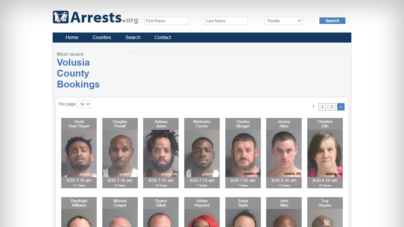 Volusia County Arrests and Inmate Search